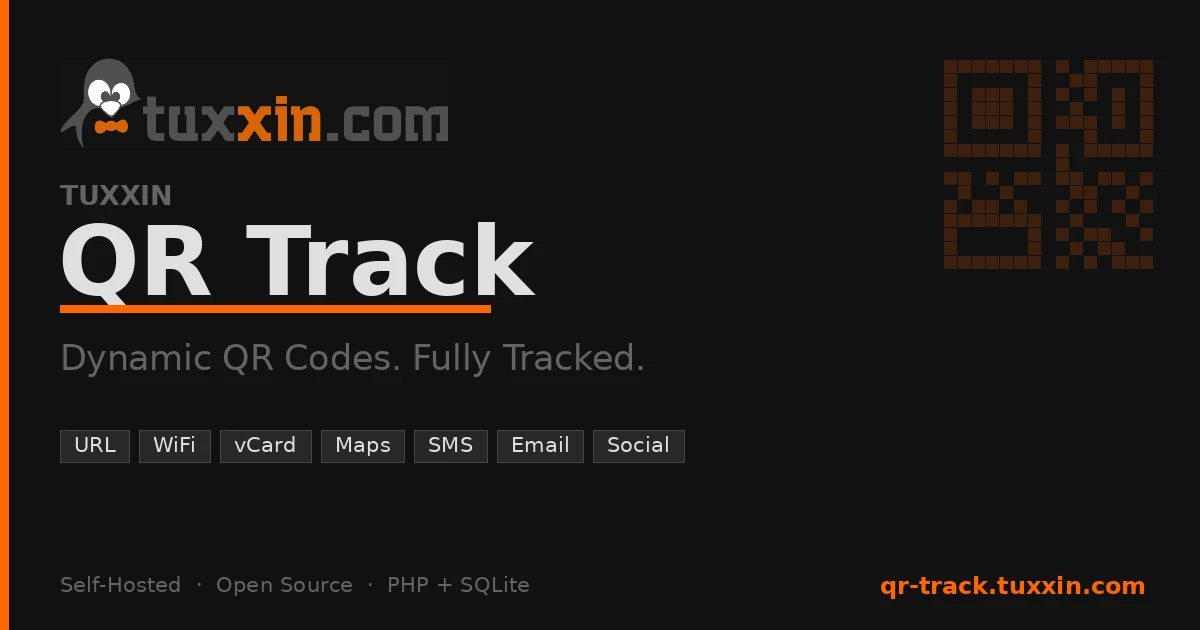 Self-Hosted Dynamic QR Code Tracking — Tuxxin QR Track